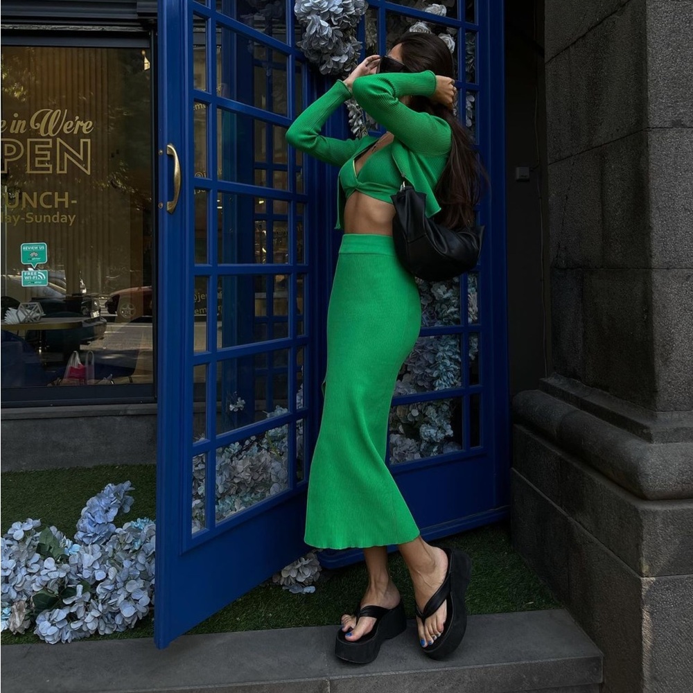 Zara Vibrant Green Three-Piece Set
